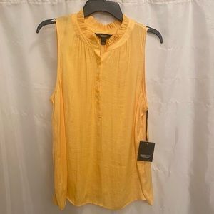 NWT L Yellow Dressy Tank